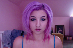my first attempt at two tone hair :]