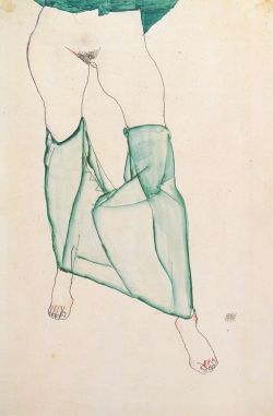  svell: Egon Schiele, Weiblicher Torso mit grüner Draperie,