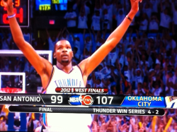 Its all about this right here!  Scoreboard bitches! OKC OKC OKC