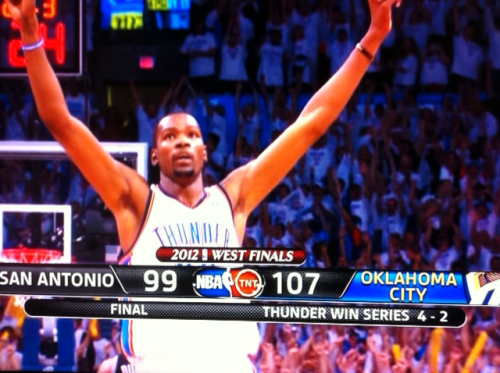 Its all about this right here!  Scoreboard bitches! OKC OKC OKC OKC Lets get the national championship!