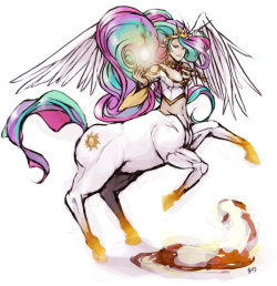 chakwas:  Princess Celestia by ~Kinosaurus  Blog theme crossover!