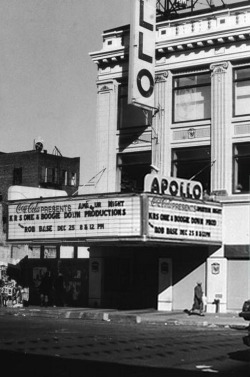  Exterior view of the Apollo Theater at 125th Street in Harlem.