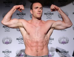 Screen caps from pro boxer Mike Lee’s weigh-in on Thursday,