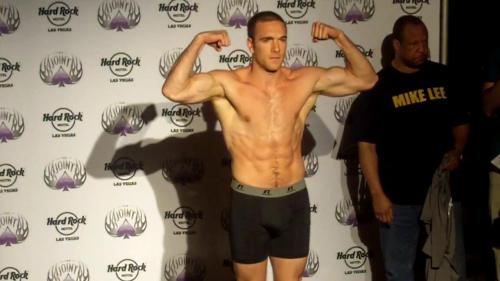 Screen caps from pro boxer Mike Lee’s weigh-in on Thursday, June 7th for his big ESPN Friday Night Fights matchup on June 8th, 2012.