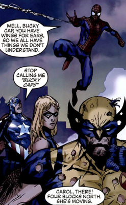 -lazarus:  Stop calling me “Bucky Cap!!” (New Avengers Vol
