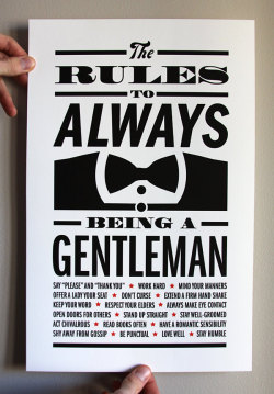 modernizing:  The rules to always being a gentleman. By DapperPaper.