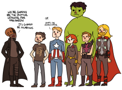 dilfosaur:  Anonymous asked you: All the avengers dressed up