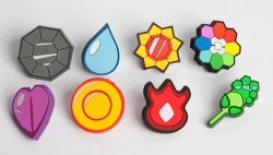 saveroomminibar:  Pokemon. Generation 1-5 gym badges by Sanshee