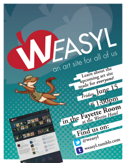 weasyl:  Hey folks! If you’re heading down to Pittsburgh this