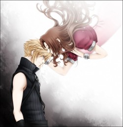 akanemukade:  Cloud x Aerith 