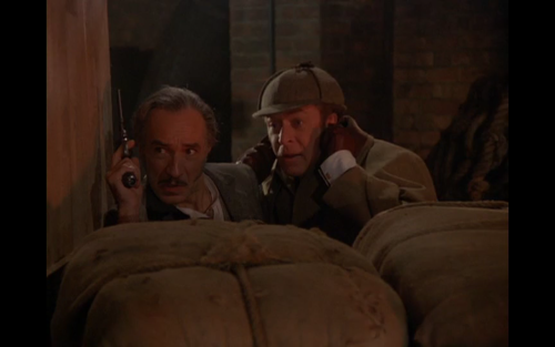 blktauna:  alittlebitontuesdays:  keraaminenkettu:  bluetoothtoaster:  Michael Caine & Ben Kingsley as Holmes and Watson in Without a Clue (1988)  The funniest movie, the comedic timing and all is just A  <3 (Also Ben Kingsley is awesome and so