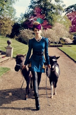 Emma and her horses. I didn’t know she’s so tall…
