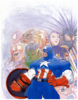 昔描きました、ゲーメストムックVOL.27マーベルスーパーヒーローズの表紙絵です。…