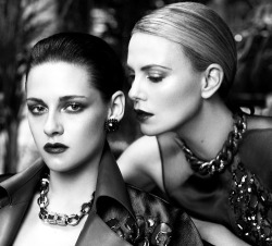 inspirationgallery:  Charlize Theron & Kristen Stewart by