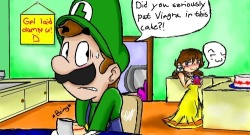 fuckyeahluigixdaisy:  What Did she put in the cake!? - Luigi
