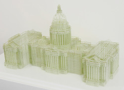 modernizing:  Intricate 3D paper building sculptures by Jill