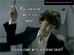 &ldquo;You can ride me if you want. I even come with a riding crop!&rdquo;