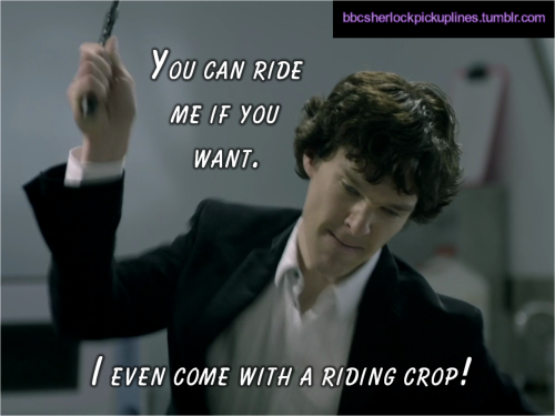 “You can ride me if you want. I even come with a riding crop!”