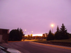 Lavender sunset from outside the back lot of my work tonight. 