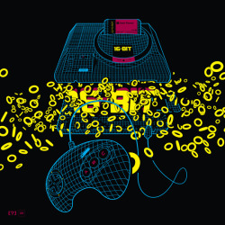 it8bit:  Exploded Mega Drive  Created by Game Paused Prints