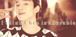 exo-opinions:  I think Chen is adorable. He needs more love I