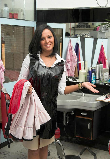 “Hi Jim, sit down please! Your girlfriend told me to perm your hair. Don’t worry, every sissy gets a perm someday and you will see how cute it will look like.”