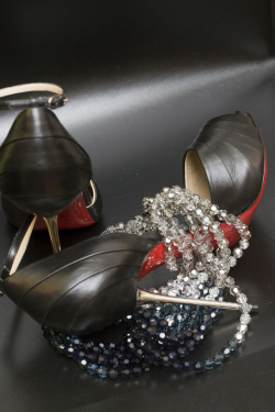 walk-in-louboutin:  My Armadillo Bride 120 in black leather &