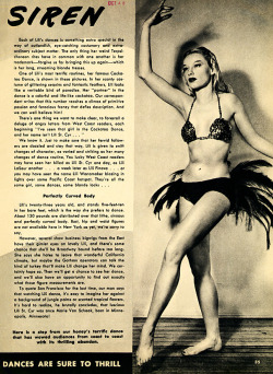 Lili St. Cyr (aka. Marie Van Schaak) appears in a pictorial scanned