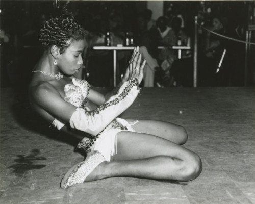 holdthisphoto:  Unidentified dancer performs on stage at the ‘Tijuana Club’, in New Orleans (ca. 1951) 