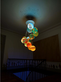 10knotes:  Chandelier Made Out of Globes by Benoit Vieuble 