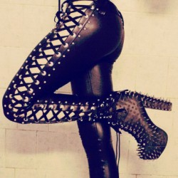 lavenderrobert:  #toxicvision #leather #pants #heels #black #fashion