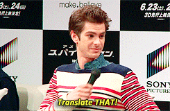 maleksrami:  Andrew Garfield challenging the Japanese translator