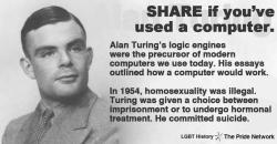 In addition to essentially inventing the computer, Alan Turing