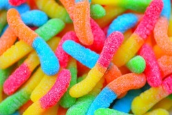 mmm-skirts:  sour gummy worms, THE BEST! 