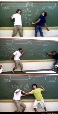tonchies:  Bored in class? Get some ultimate fighting going!