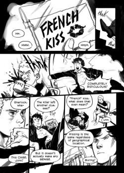 French Kiss page 01 (from I Will Burn the Art Out of You, a Sherlock