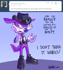 ask-nacktheweasel:  I’ll take the rings though. Thanks!~Fang