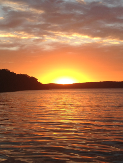 Beautiful sunrise at camp