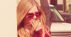 bellefrenches-blog:  a photoset of Avril wearing glasses - requested