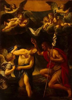 necspenecmetu:  Francesco Albani, The Baptism of Christ, c. 1640