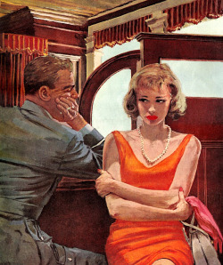 theniftyfifties:  Illustration by Austin Briggs for the Saturday