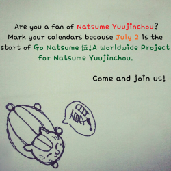   More details at Go Natsume 伍! Repost this on your tumblr