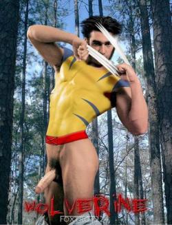 xxxgaysuperheroes:  Wolverine Sourced from http://heroesnhunks.com