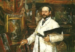 poboh:  Portrait of artist Alfred Wahlberg, Ernst Josephson.