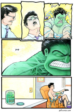 pbfcomics:  “The Green Menace”: Another strip I did for Marvel’s