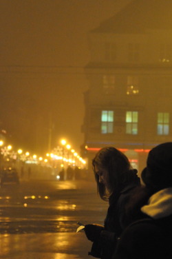 ladyjanefelsham:  Girl, in the fog Thorn, January 2011. 