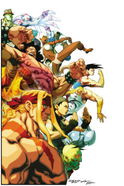 comicsforever:  Street Fighter III: Third Strike // artwork by Joe Ng and Espen Grudetjern (2012) 