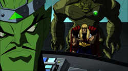 Gosh, Thor’s hair is luscious in Avengers:  Earth’s