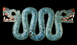 yeaverily:  Double headed serpent, Aztec empire, 1400-1500. This