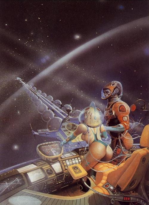 kgthunder:   Anonymous asked you:    May I request more astronauts and more babes, please?  Artist: Peter Andrew Jones 